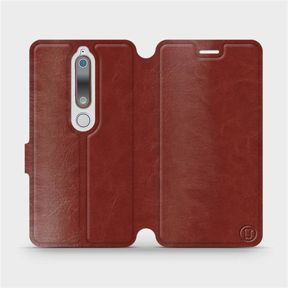 Hülle für Nokia 6.1 - Farbe Brown&Gray
