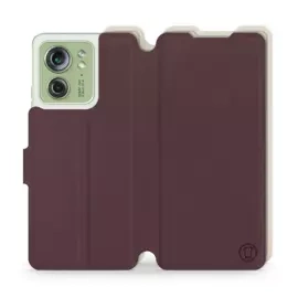Phone Case Motorola Edge 40 - Design Burgundy with Platinum