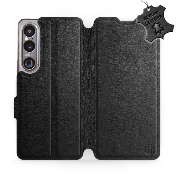 Phone Case Sony Xperia 1 VI - Design Black Leather
