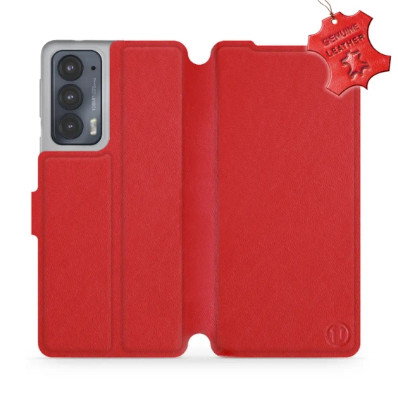 Phone Case Motorola Edge 20 - Design Red Leather