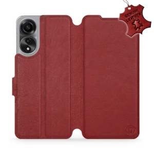 Phone Case OPPO A78 5G - Design Dark Red Leather