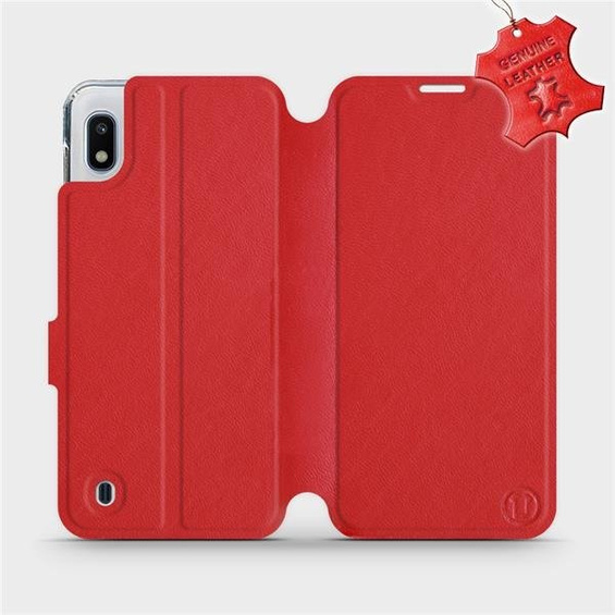 Phone Case Samsung Galaxy A10 - Design Red Leather