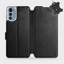 Phone Case Motorola Moto E32 - Design Black Leather