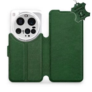 Etui ze skóry naturalnej do Xiaomi 15 Ultra - wzór Green Leather