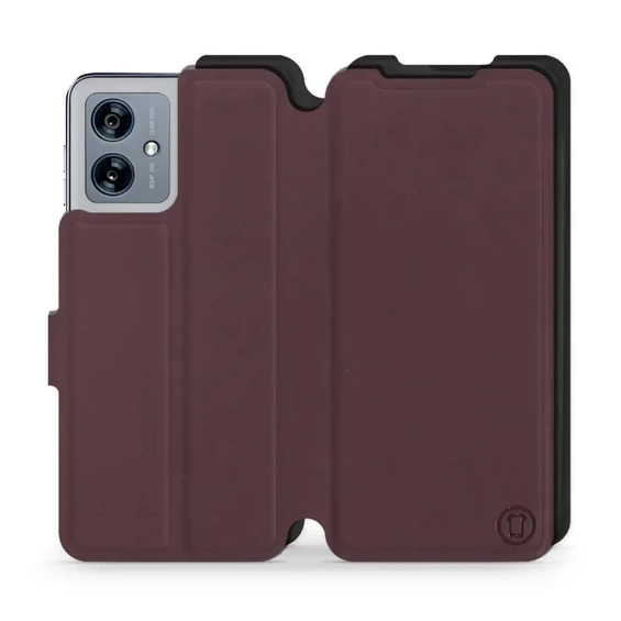 Phone Case Motorola Moto G54 5G - Design Burgundy with Black
