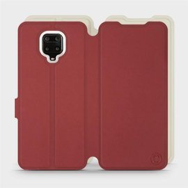 Phone Case Xiaomi Redmi Note 9 Pro - Design Dark Red with Platinum
