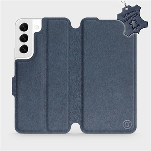 Phone Case Samsung Galaxy S22 - Design Blue Leather