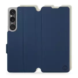 Phone Case Sony Xperia 1 V - Design Navy with Platinum