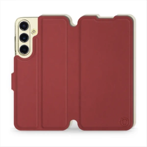 Phone Case Samsung Galaxy S24 FE - Design Dark Red with Platinum