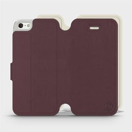 Phone Case Apple iPhone SE - Design Burgundy with Platinum