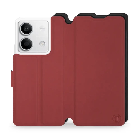 Phone Case Xiaomi Redmi Note 13 5G - Design Dark Red with Black