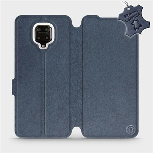 Phone Case Xiaomi Redmi Note 9 Pro - Design Blue Leather
