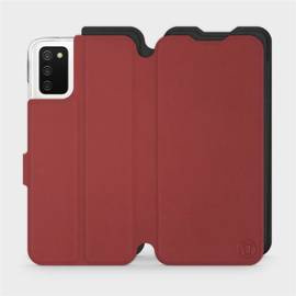Phone Case Samsung Galaxy A03S - Design Dark Red with Black
