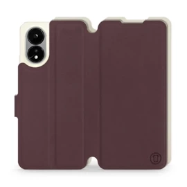 Phone Case OPPO A38 - Design Burgundy with Platinum