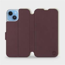 Phone Case Apple iPhone 14 - Design Burgundy with Platinum