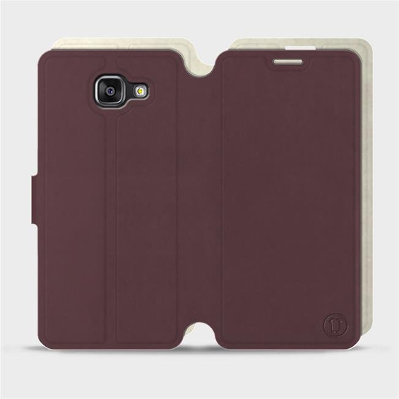 Etui Soft Touch do Samsung Galaxy A5 2016 - wzór Matowy burgund z platyną