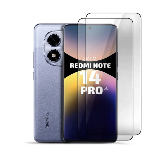 2-Pack Tempered Glass Clear for Xiaomi Redmi Note 14 Pro 5G