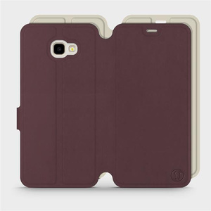 Hülle für Samsung Galaxy J4 Plus 2018 - Farbe Burgund mit Platin