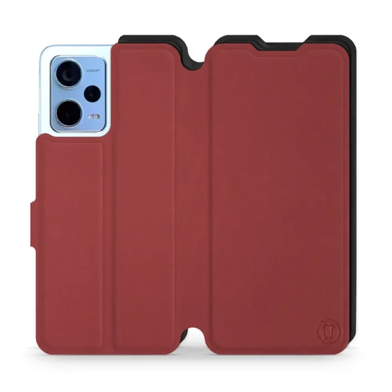 Phone Case Xiaomi Redmi Note 12 5G - Design Dark Red with Black