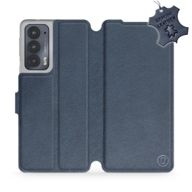 Phone Case Motorola Edge 20 - Design Blue Leather