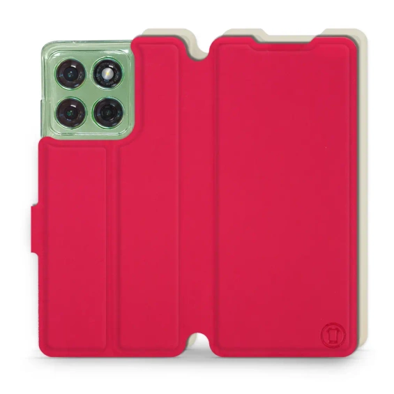 Hülle für Motorola Edge 60 - Farbe Rot mit Platin