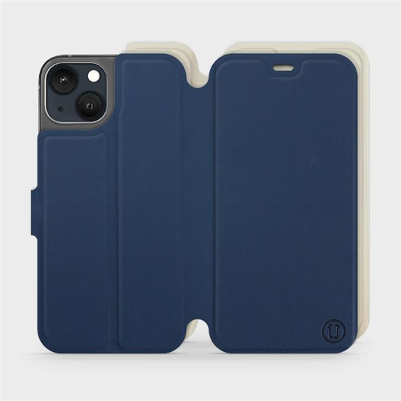 Etui Soft Touch do Apple iPhone 13 - wzór Głęboki granat z platyną