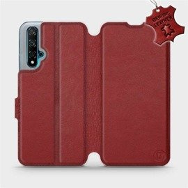 Hülle für Huawei Nova 5T - Farbe Dark Red Leather