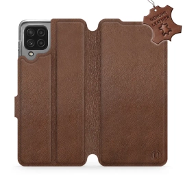 Phone Case Samsung Galaxy A22 4G - Design Brown Leather