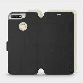 Phone Case Huawei Honor 7A - Design Black with Platinum