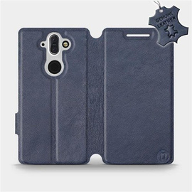 Phone Case Nokia 8 Sirocco - Design Blue Leather