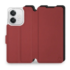 Hülle für OPPO A40 - Farbe Dunkelrot mit Schwarz