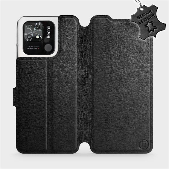 Phone Case Xiaomi Redmi 10C - Design Black Leather