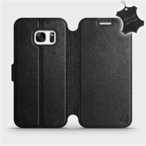 Phone Case Samsung Galaxy S7 - Design Black Leather