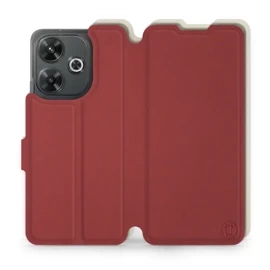 Phone Case Xiaomi Redmi 13 - Design Dark Red with Platinum