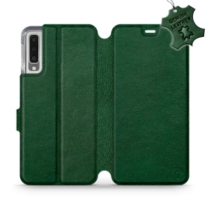 Phone Case Samsung Galaxy A7 2018 - Design Green Leather
