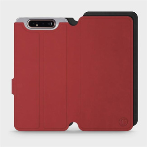 Etui Soft Touch do Samsung Galaxy A80 - wzór Zachodząca czerwień z czernią