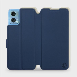 Phone Case Motorola Moto E22 - Design Navy with Platinum