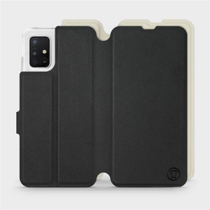 Phone Case Samsung Galaxy A51 - Design Black with Platinum