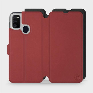 Phone Case Samsung Galaxy M21 - Design Dark Red with Black