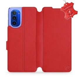 Hülle für Motorola Moto G51 5G - Farbe Red Leather