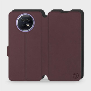 Phone Case Xiaomi Redmi Note 9T - Design Burgundy with Black
