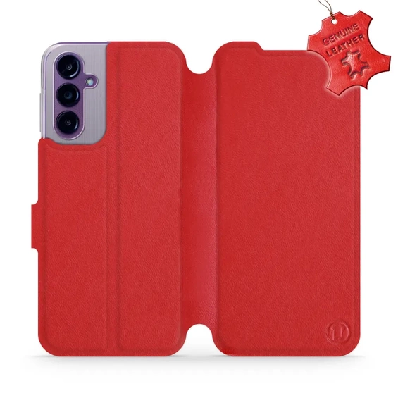 Phone Case Samsung Galaxy A14 5G - Design Red Leather