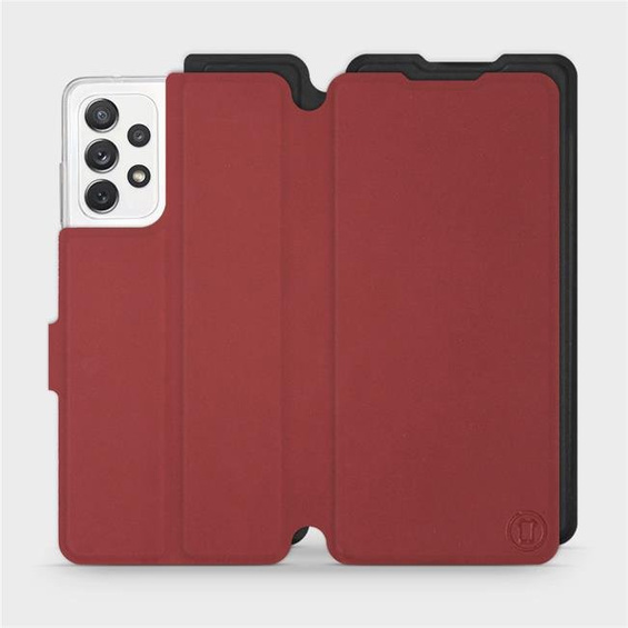 Phone Case Samsung Galaxy A72 - Design Dark Red with Black