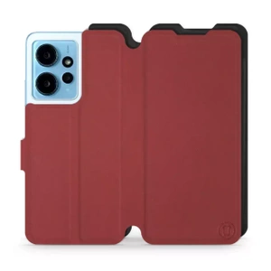 Phone Case Xiaomi Redmi Note 12 4G - Design Dark Red with Black