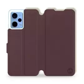 Phone Case Xiaomi Redmi Note 12 5G - Design Burgundy with Platinum
