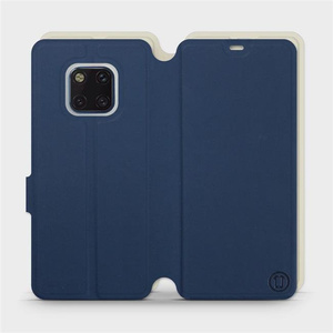 Hülle für Huawei Mate 20 Pro - Farbe Marineblau mit Platin