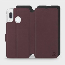 Phone Case Samsung Galaxy A20e - Design Burgundy with Black