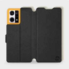 Phone Case Oppo Reno 7 4G - Design Black with Platinum
