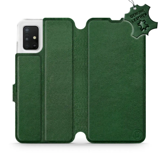 Phone Case Samsung Galaxy A51 - Design Green Leather