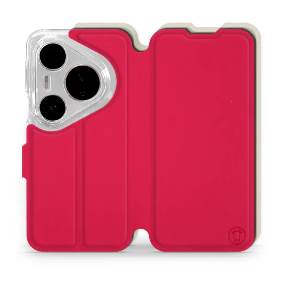 Hülle für Huawei Pura 80 Pro - Farbe Rot mit Platin